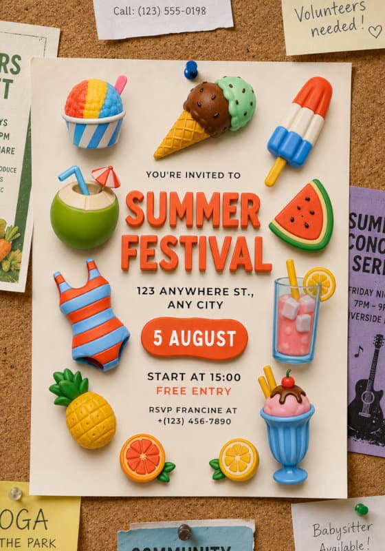 Summer Festival event flyer